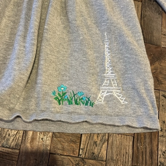 Disney Aristocats Marie Gray Embroidered Long Sleeve Sweater Dress Size 2 - Picture 4 of 10